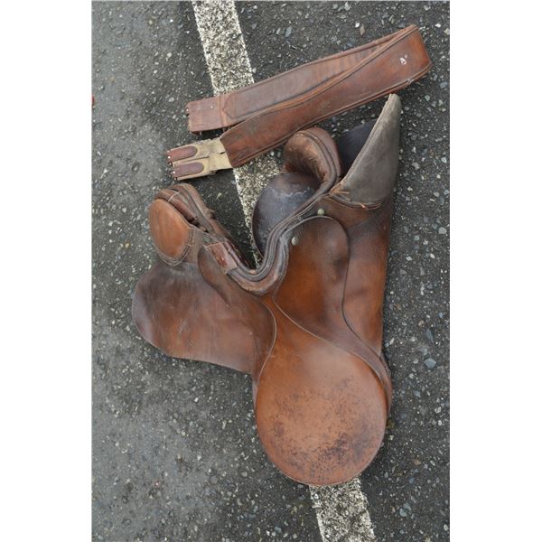 Vintage leather horse saddle