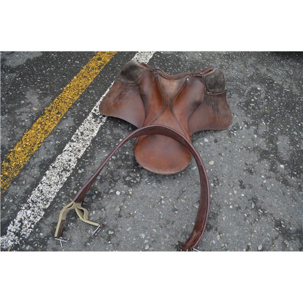 Vintage leather horse saddle
