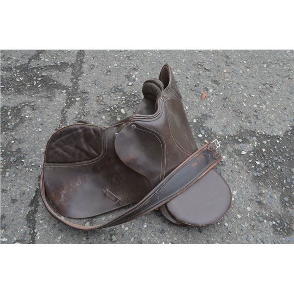 Vintage leather horse saddle