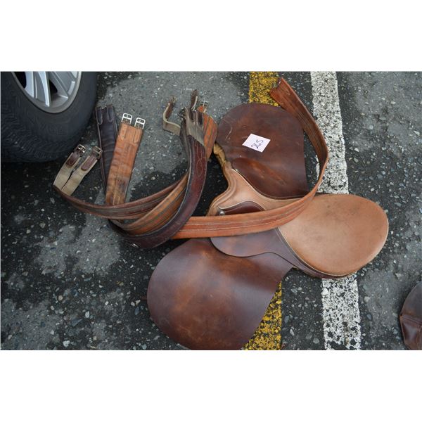 Vintage leather horse saddle