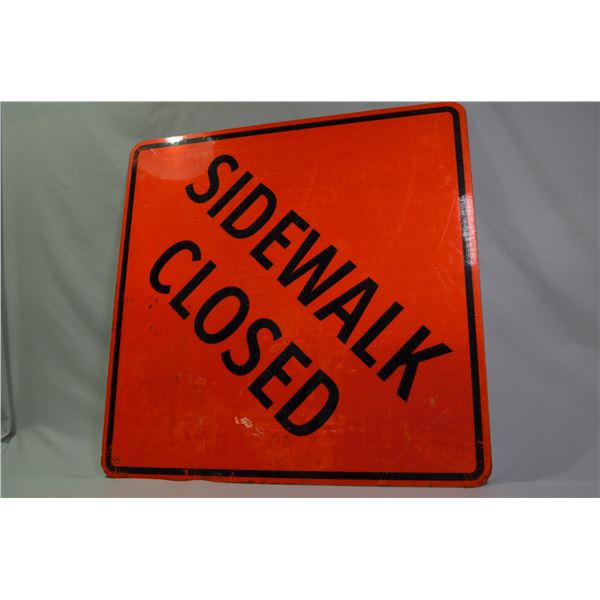 Sidewalk Closed Metal Sign