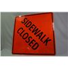 Image 1 : Sidewalk Closed Metal Sign