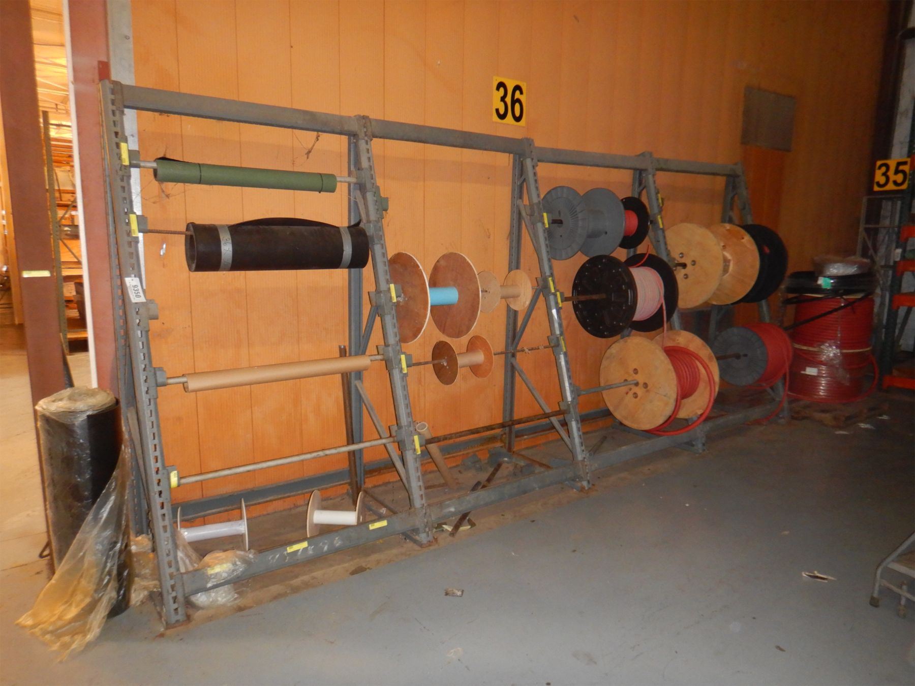 Tube Spool Racking SPOOL RACK W/ MISC TUBING (4 SECTIONS)