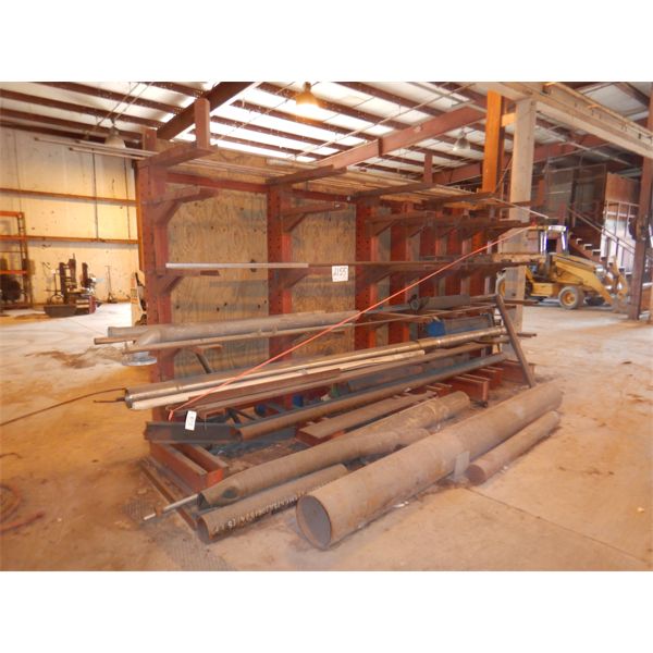 PIPE RACK W/ MISC METAL AND PIPE