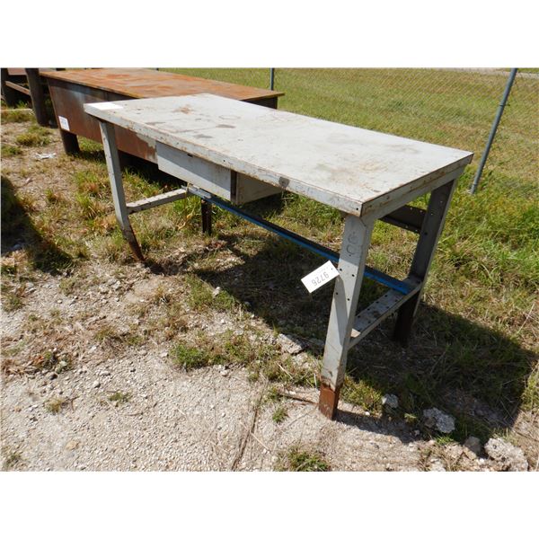 METAL SHOP TABLE, 6' x 2' 10" x 3' 6"