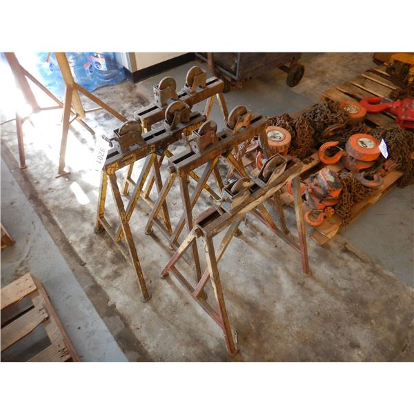(4) METAL SAW HORSES