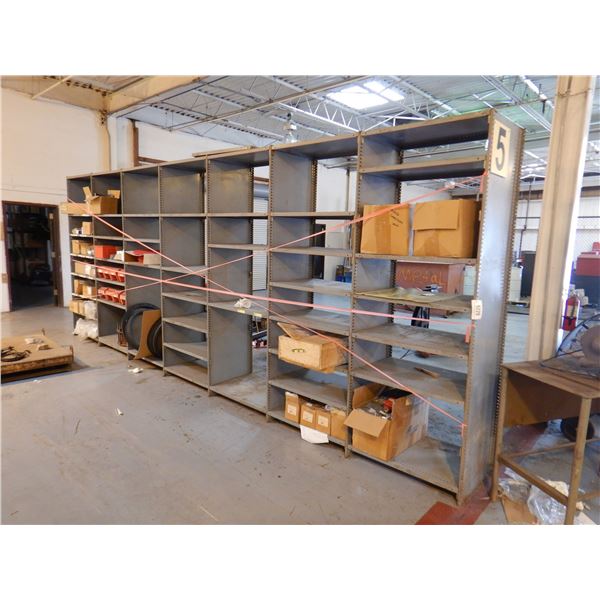 SHELVING UNIT W/ PARTS, FILTERS