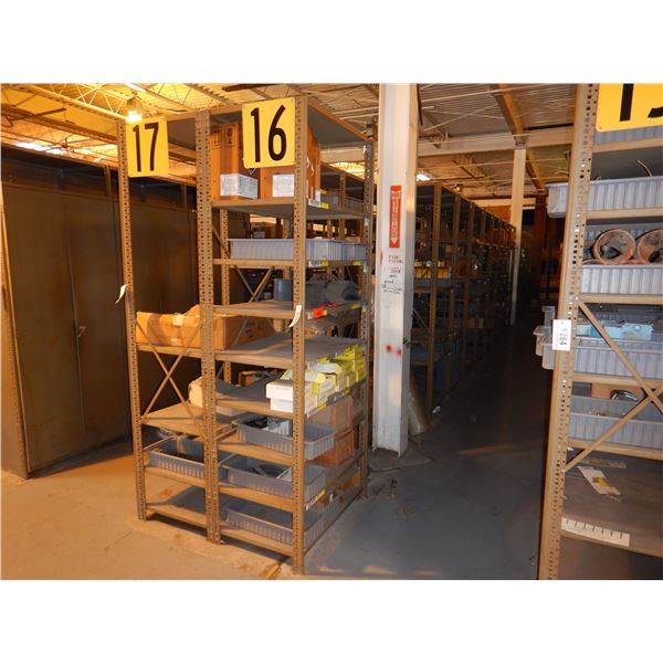 SHELVING UNIT 8' x 2' x 3' (21 SECTIONS)