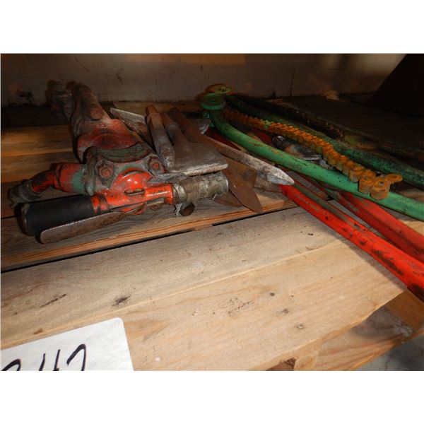 PIPE WRENCHES, AIR HAMMERS