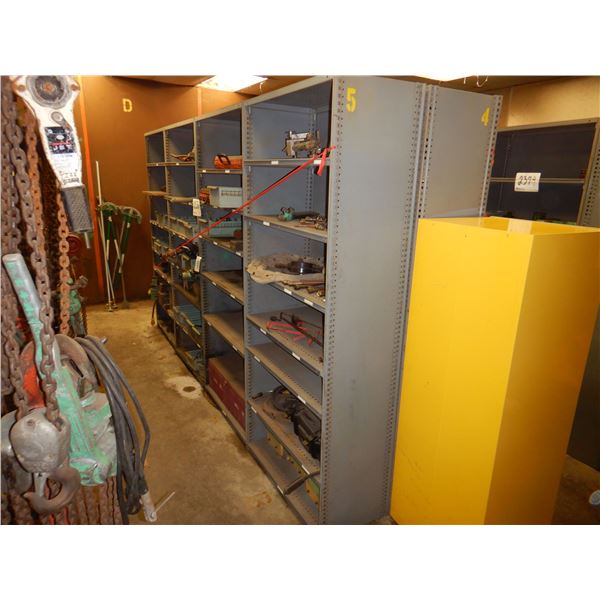 METAL SHELVING W/ CONTENTS