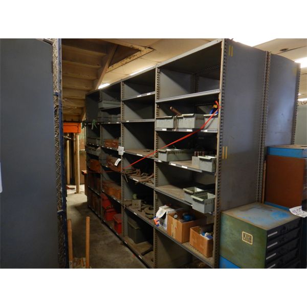 METAL SHELVES W/ CONTENTS