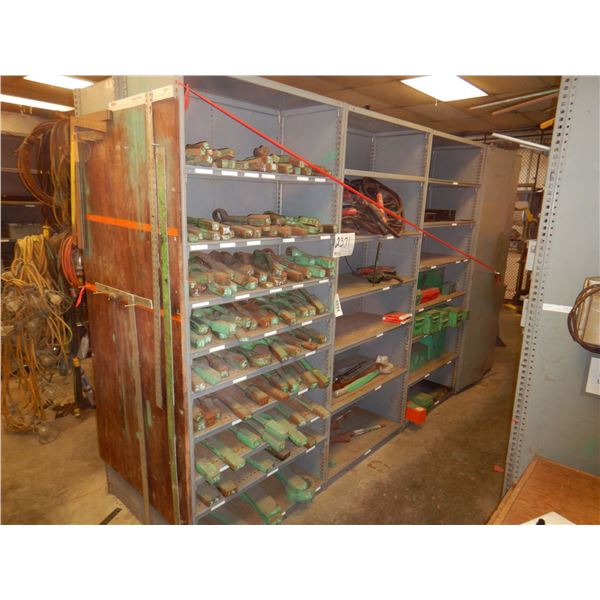 METAL SHELVES W/ CONTENTS