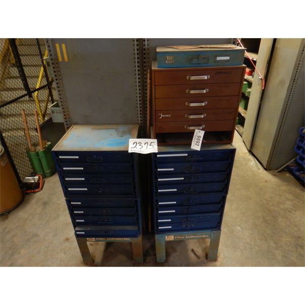 ASSORTMENT BOXES W/ WOODRUFF KEYS, SPRINGS, SET SCREWS, PINS, "O" RINGS