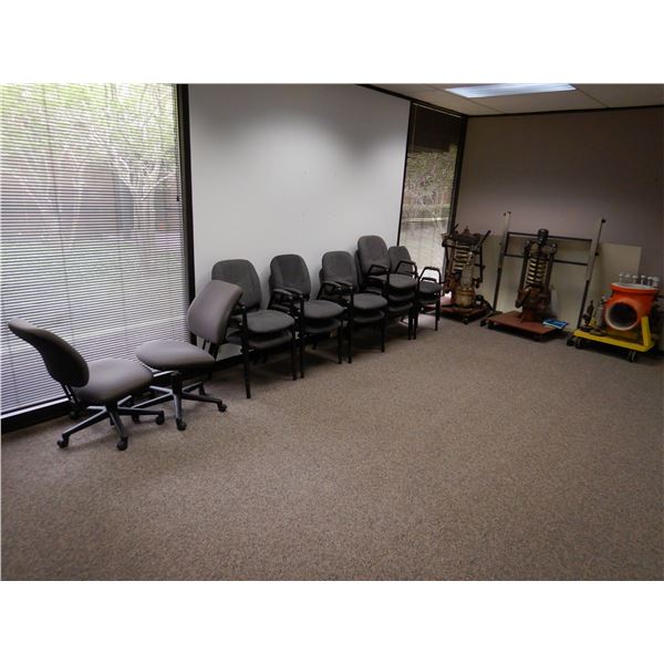 TABLES, OFFICE CHAIRS, SPRING COMPRESSORS