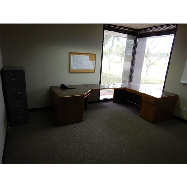 DESK, FILING CABINET