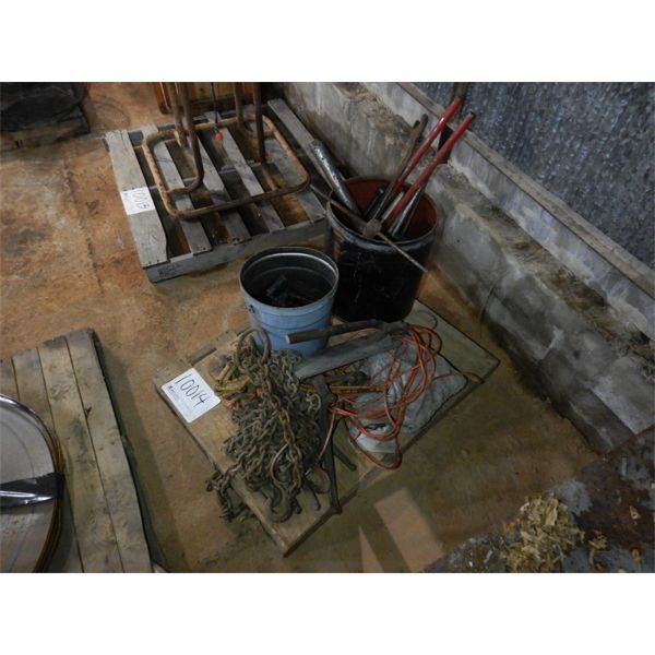 CHAIN/ BINDERS, TOOLS, EXTENSION CORD, Selling Offsite: Located in Birmingham, AL