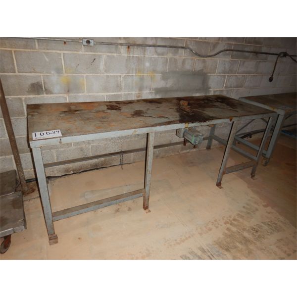 8.5' x 3' METAL TABLE, Selling Offsite: Located in Birmingham, AL