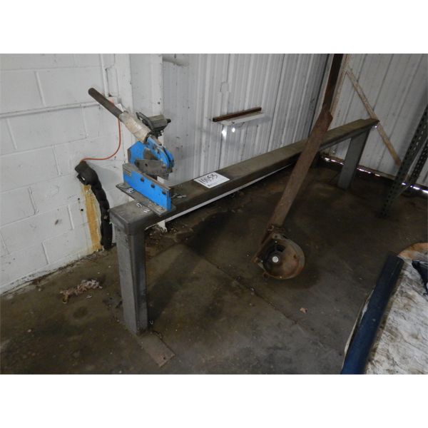 8" HAND SHEAR MTD ON METAL BEAM, Selling Offsite: Located in Birmingham, AL