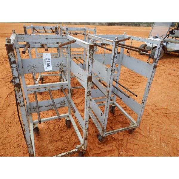 (2) METAL ROLLING WELDING PARTS CART (B9)