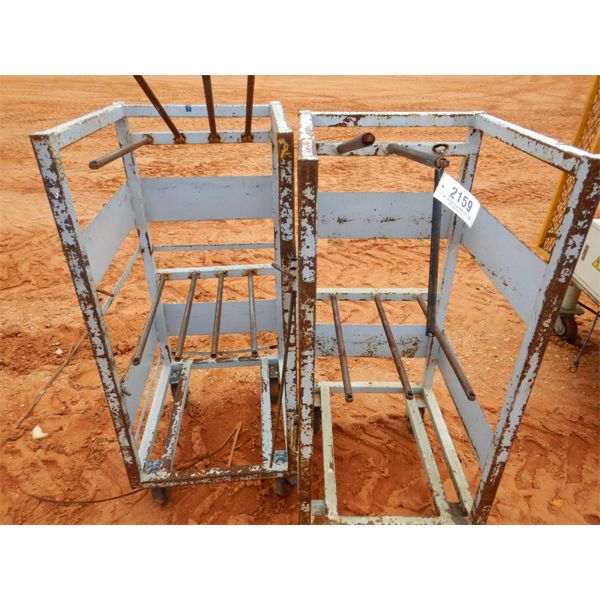 (2) METAL ROLLING WELDING PARTS CART (B9)