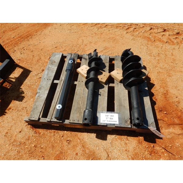 10" BIT, 7" BIT, 24" EXTENSION, FOR SKID STEER AUGER (B5)