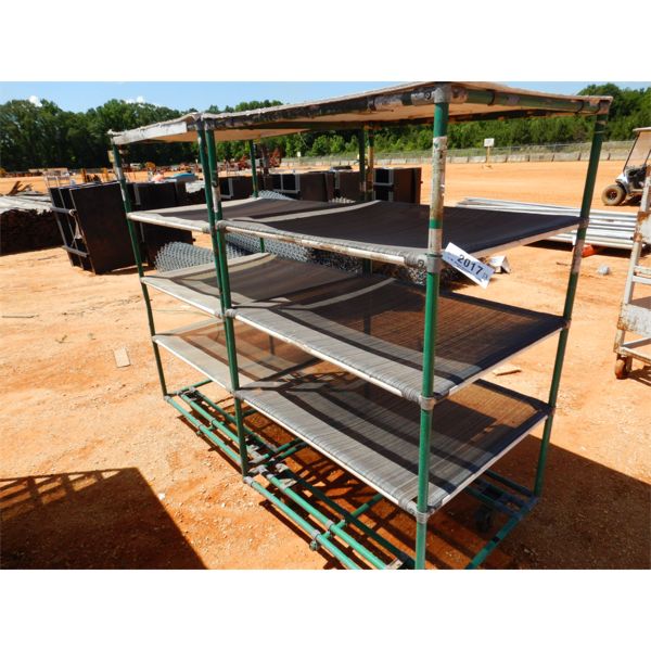 (2) 39" X 33" CARTS W/FABRIC SHELVES