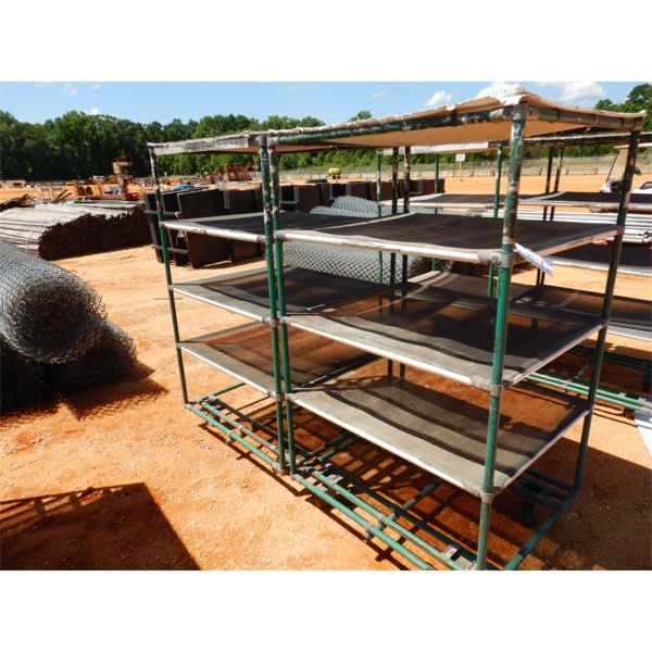 (2) 39" X 33" CARTS W/FABRIC SHELVES