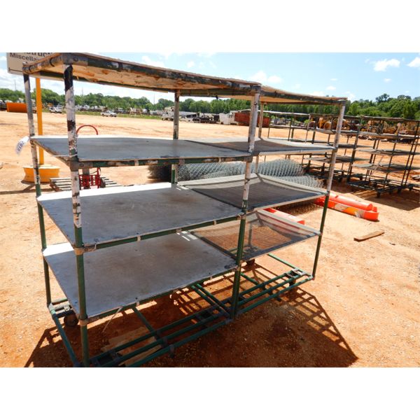 (2) 39" X 33" CARTS W/FABRIC SHELVES