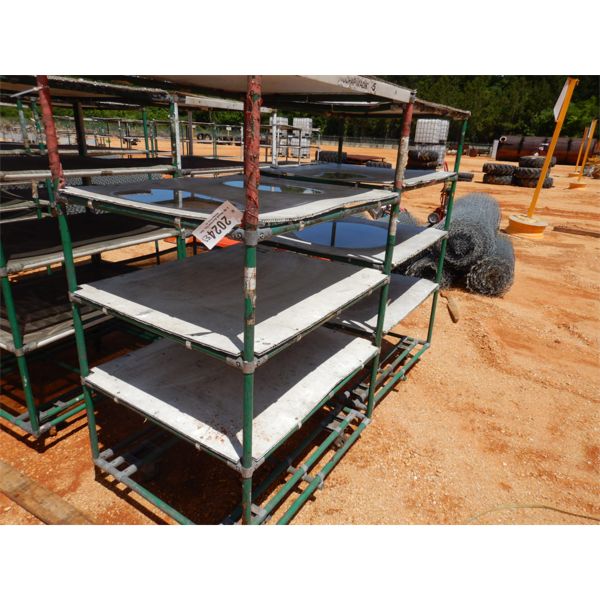 (2) 39" X 33" CARTS W/FABRIC SHELVES (B9)