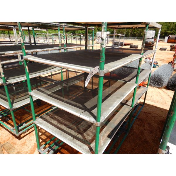 (2) 39" X 33" CARTS W/FABRIC SHELVES (B9)