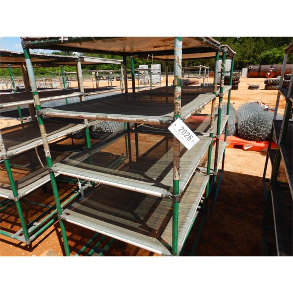 (2) 39" X 33" CARTS W/FABRIC SHELVES (B9)