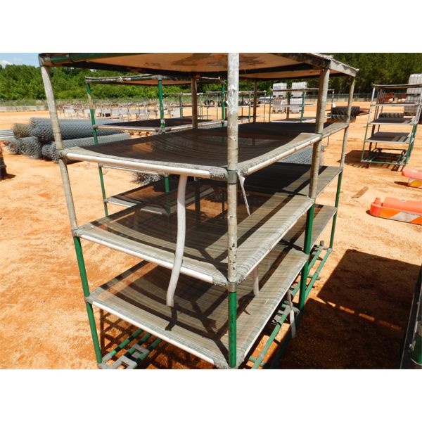 (2) 39" X 33" CARTS W/FABRIC SHELVES (B9)