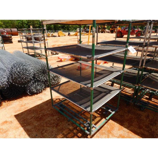 39" X 33" CART W/FABRIC SHELVES (B9)