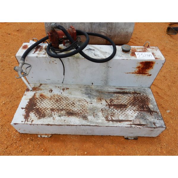 105 GALLON L-SHAPE STEEL FUEL TANK W/12V PUMP (A1)
