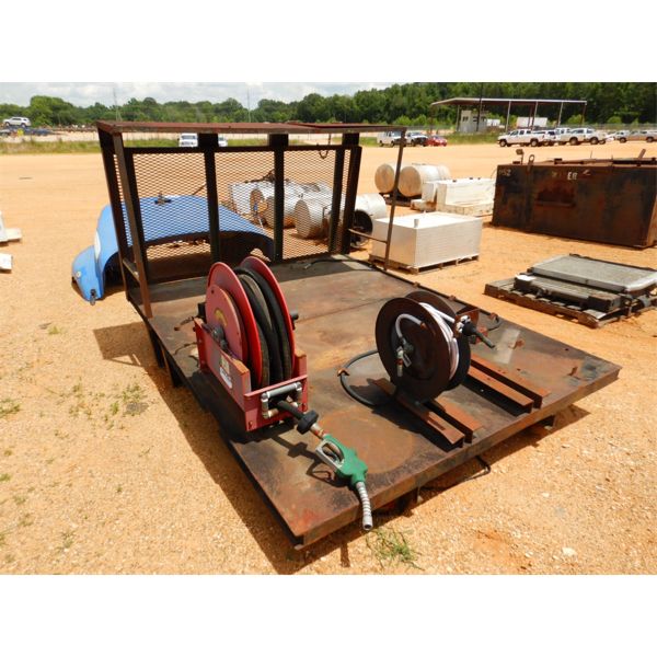 7' X 9' TRUCK FLAT BED W/FUEL HOSE & REEL, AIR HOSE & REEL (A1)