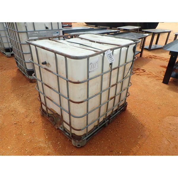 275 GALLON PLASTIC CONTAINER W/METAL CAGE (B-7)