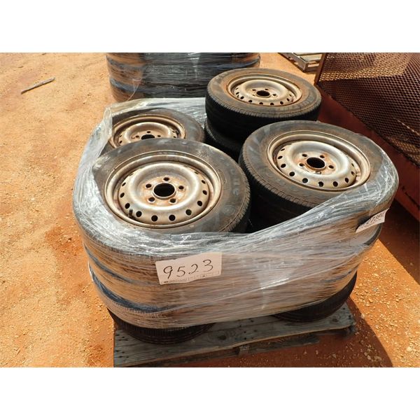 (1) PALLET (15) P155/80R13 TIRES & RIMS