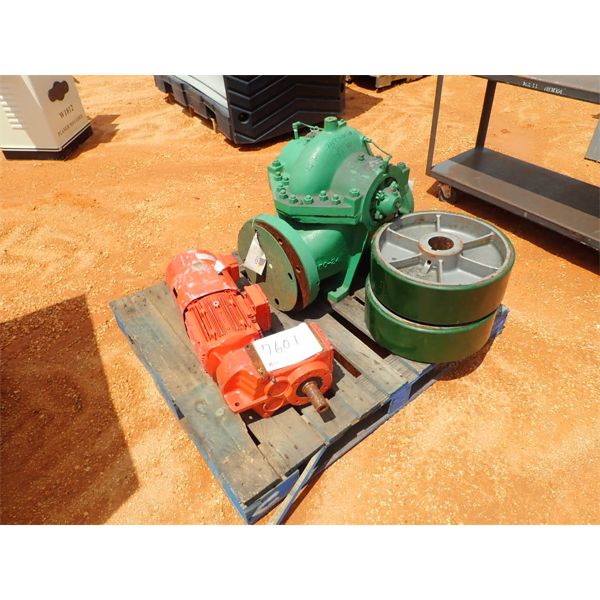 TACO WATER VALVE, ELECTRIC MOTOR W/ GEAR BOX (2) BELT PULLY