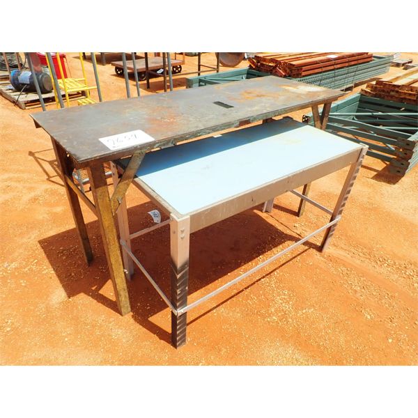 (2) METAL TABLES (B-9)