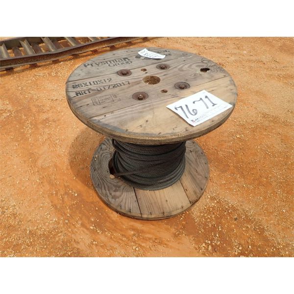 (1) SPOOL OF STEEL CABLE
