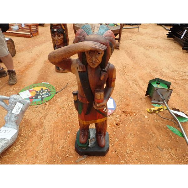 3' teakwood Indian Brave (C-6)