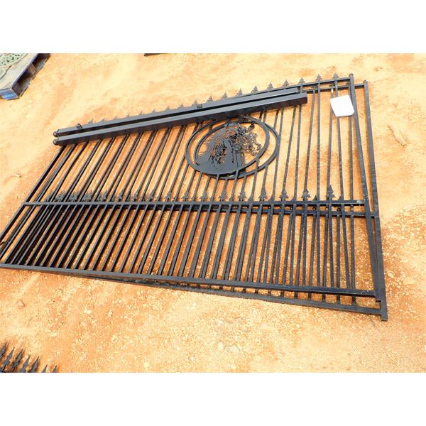 16" wrought iron gate, horse head scene (C-6)