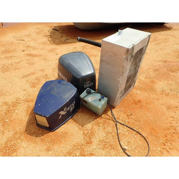 FUEL TANK, OIL TANK fits boat & (2) motor covers (C-8)