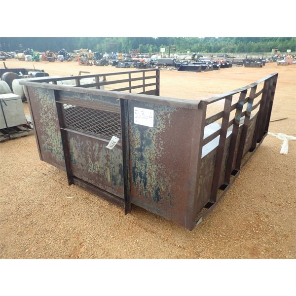 FLATBED TRUCK BODY W/HEADACHE RACK & SIDE, 9' LONG