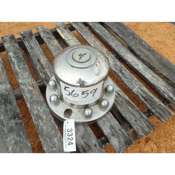 TRACTOR TRUCK WHEEL HUB COVER, FRONT AXLE 