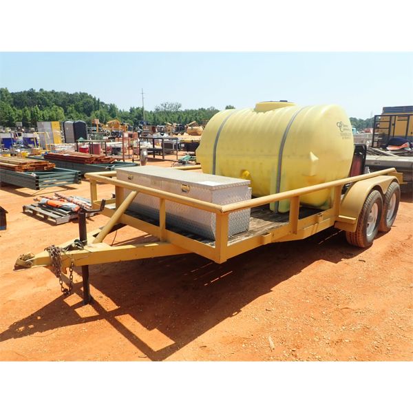 HOT WATER PRESSURE WASHER, GAS ENGINE MTD ON T/A TRAILER W/400 GALLON WATER TANK, HOSE REEL W/HOSE &