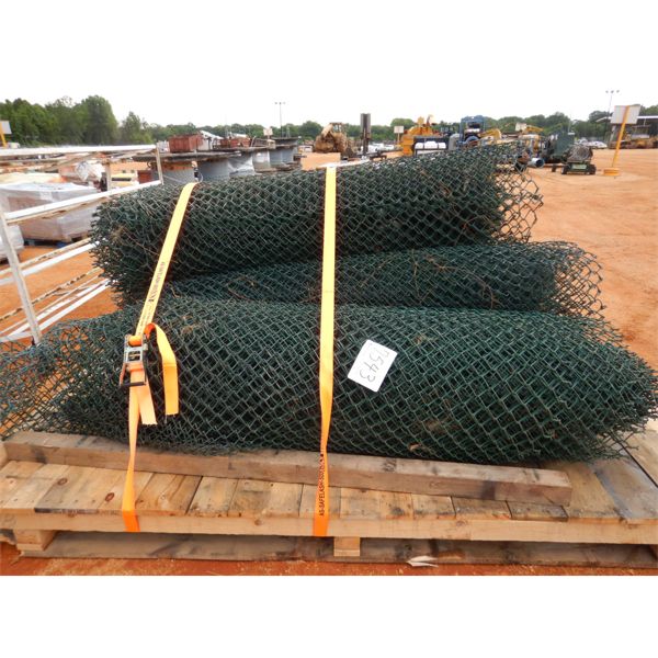 (4) ROLL GREEN CHAIN LINK FENCHING (B-9)