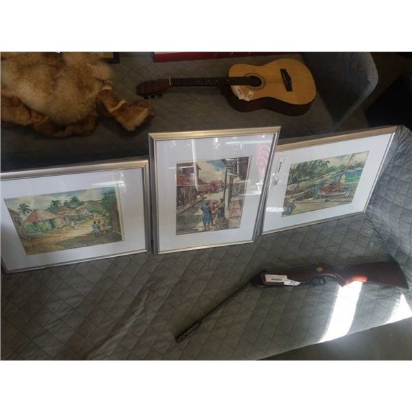 SET OF 3 WATERCOLORS