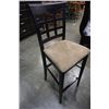 Image 7 : Black bar height table and 4 microfiber chairs