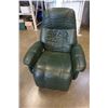 Image 1 : GREEN LEATHER SWIVEL CHAIR